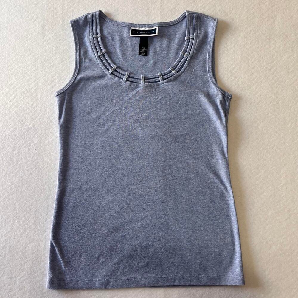 Karen scott dusty blue tank